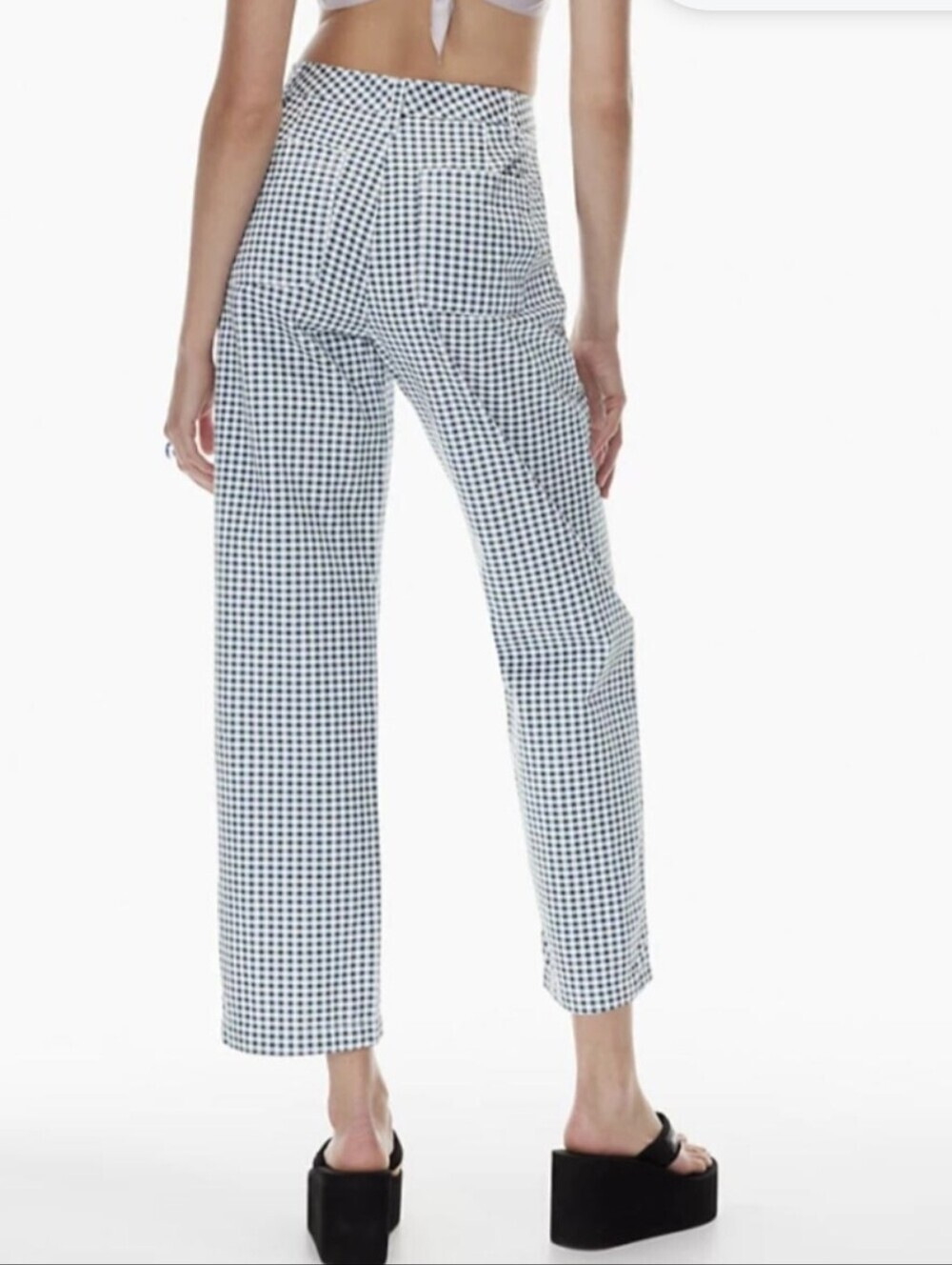 Sunday Best Jaden Pant Gingham High Rise Crop Pants Aritzia Size 6